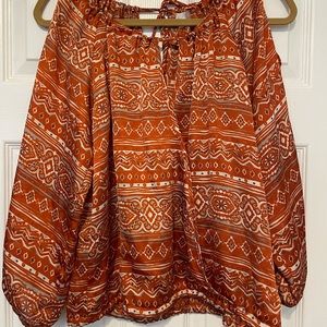 Silk boho style blouse